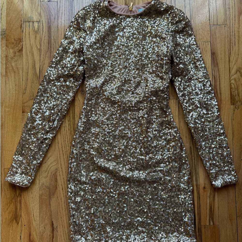 Kimchi Blue Gold Sequin Dress